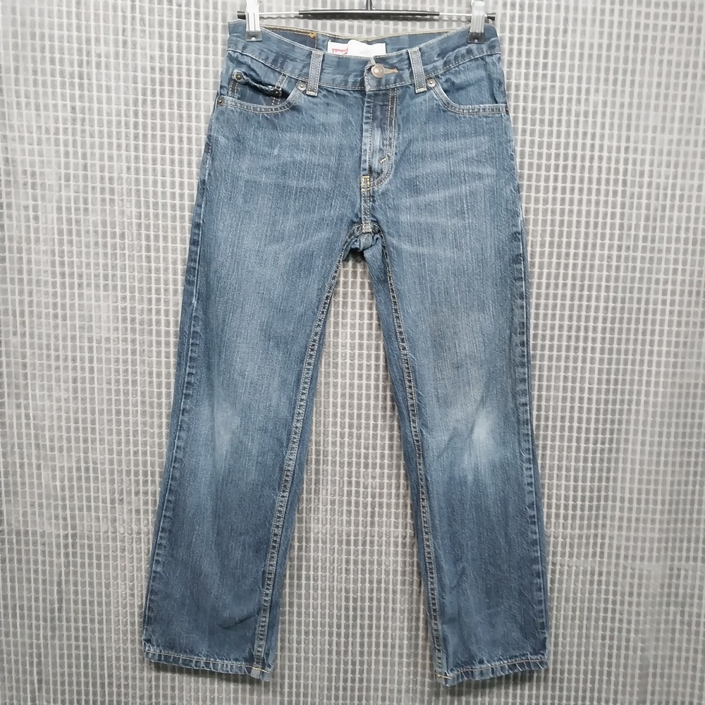 Levi's Boys Jeans 505 Regular Straight Leg 10 REG W25 Blue Denim